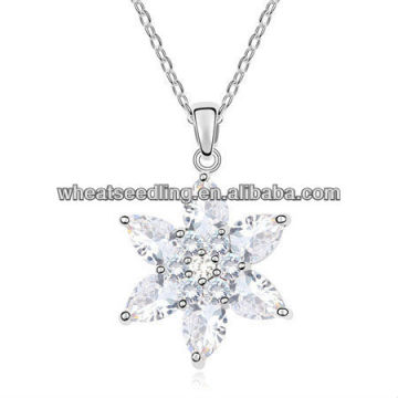 new trendy AAA Zircon high qualtiy Platinum Plated Elegant Pendant zircon pendentNecklace